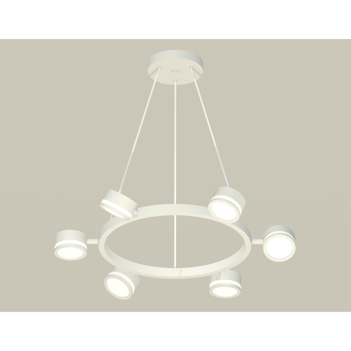 Комплект подвесного поворотного светильника с акрилом Ambrella light, Traditional DIY, XB9191200, 6хGX53, цвет белый песок, белый матовый 22642