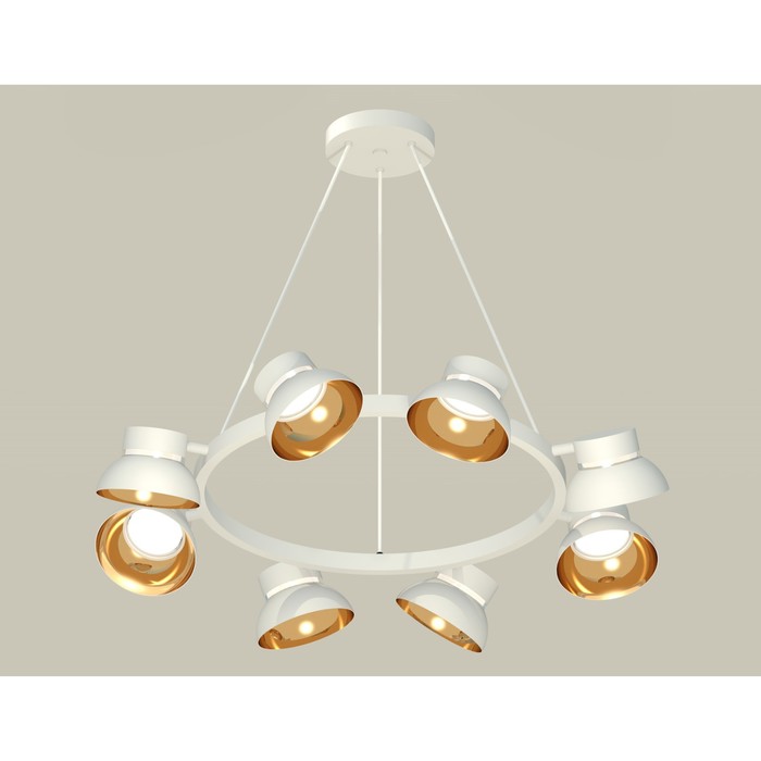 Комплект подвесного поворотного светильника Ambrella light, Traditional DIY, XB9195101, 6хGX53, цвет белый песок, золото желтое полированное, прозрачный 33170