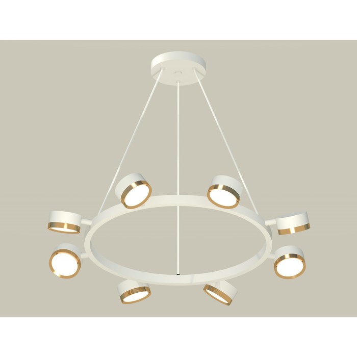 

Комплект подвесного поворотного светильника Ambrella light, Traditional DIY, XB9195152, 6хGX53, цвет белый песок, золото желтое полированное