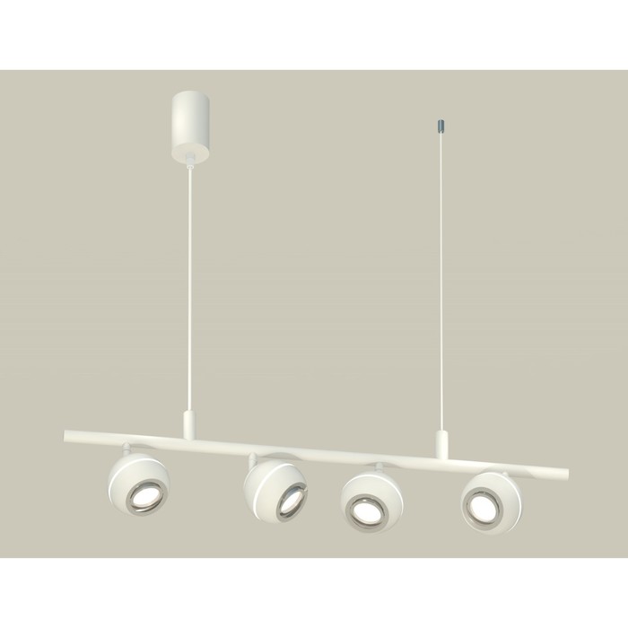 Комплект подвесного поворотного светильника с дополнительной подсветкой Ambrella light, Traditional DIY, XB9001530, GU5.3, цвет белый песок, серебро полированное 34987