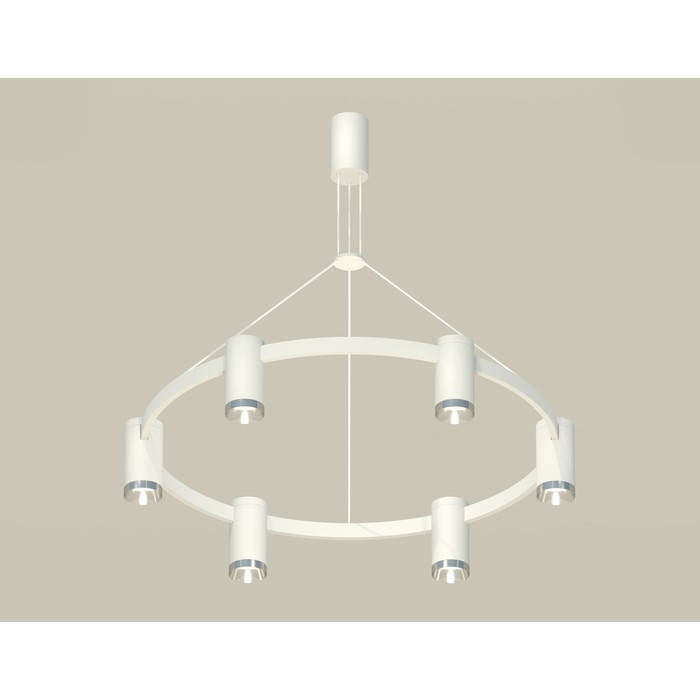 

Комплект подвесного светильника Ambrella light, Traditional DIY, XB9021151, GU5.3, цвет белый песок, серебро полированное