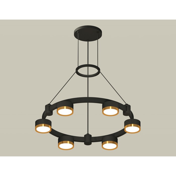 

Светильник подвесной Ambrella light, XR92051102, GX53 LED 12 Вт, цвет чёрный песок, золото жёлтое