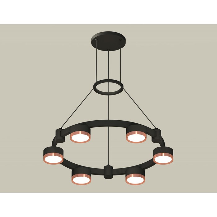 

Светильник подвесной Ambrella light, XR92051103, GX53 LED 12 Вт, цвет чёрный песок, золото розовое
