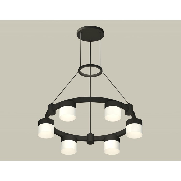 Светильник подвесной с акрилом Ambrella light, XR92051204, GX53 LED 12 Вт, цвет чёрный песок, белый матовый 28315