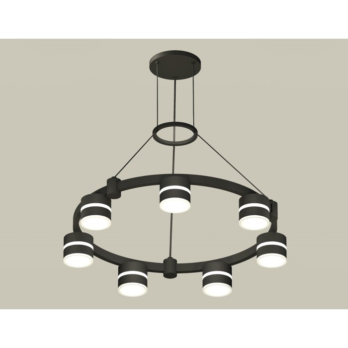 

Светильник подвесной с акрилом Ambrella light, XR92051602, GX53 LED 12 Вт, цвет чёрный песок, белый матовый