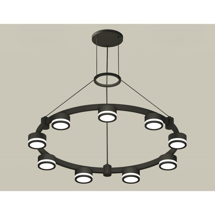 

Светильник подвесной с акрилом Ambrella light, XR92051900, GX53 LED 12 Вт, цвет чёрный песок, белый матовый