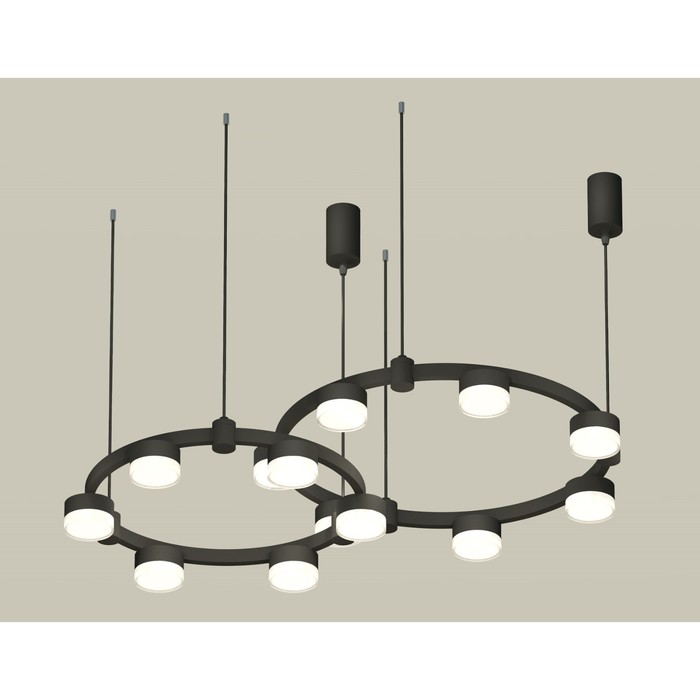 

Светильник подвесной с акрилом Ambrella light, XR92091006, GX53 LED 12 Вт, цвет чёрный песок, белый матовый, прозрачный