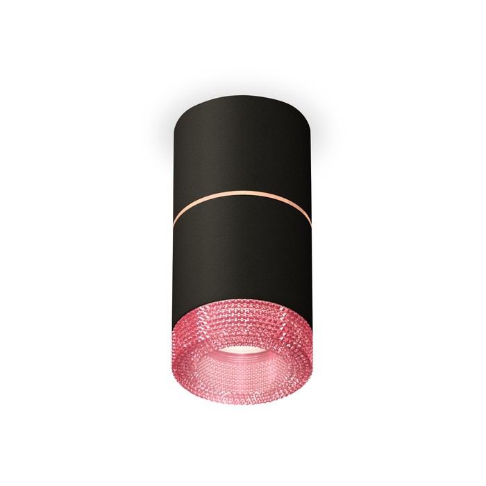 

Светильник накладной с композитным хрусталём Ambrella light, XS7402202, MR16 GU5.3 LED 10 Вт, цвет чёрный песок, розовый