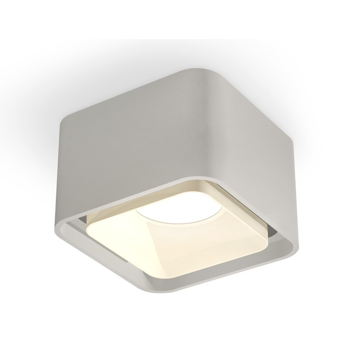 

Светильник накладной с акрилом Ambrella light, XS7834010, MR16 GU5.3, GU10 LED 10 Вт, цвет серый песок, белый матовый