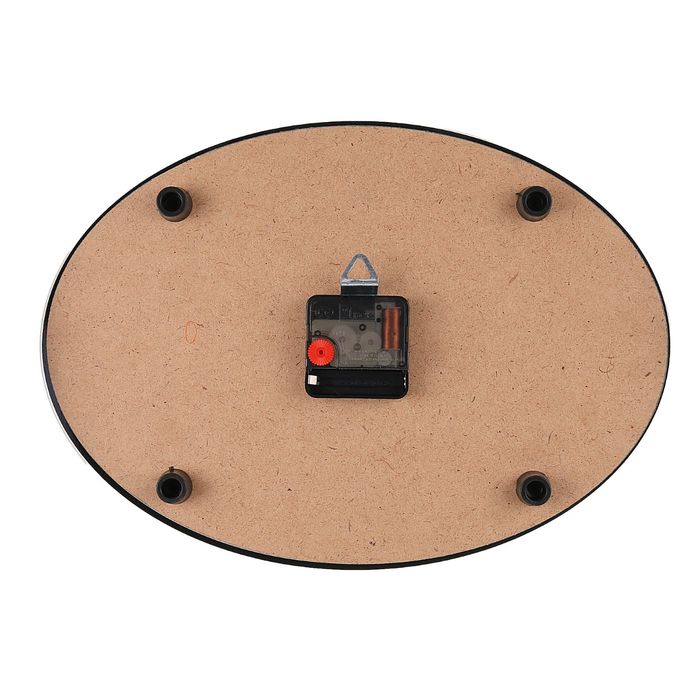 Часы настенные овальные "Пруд в лесу", стекло, 35х46 см микс