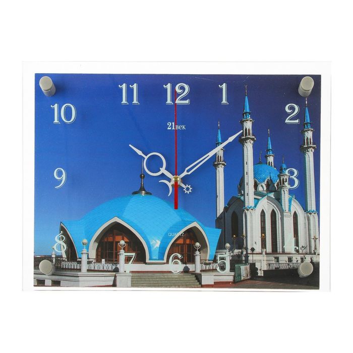 Часы настенные прямоугольные мечеть "Кул Шариф", микс 25х35 см