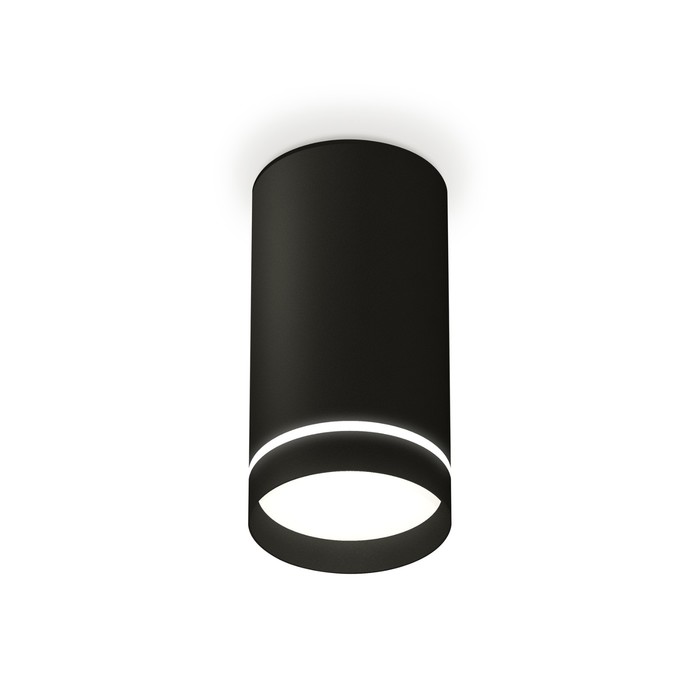 

Светильник накладной с акрилом Ambrella light, XS8162006, GX53 LED 12 Вт, цвет чёрный песок, белый матовый