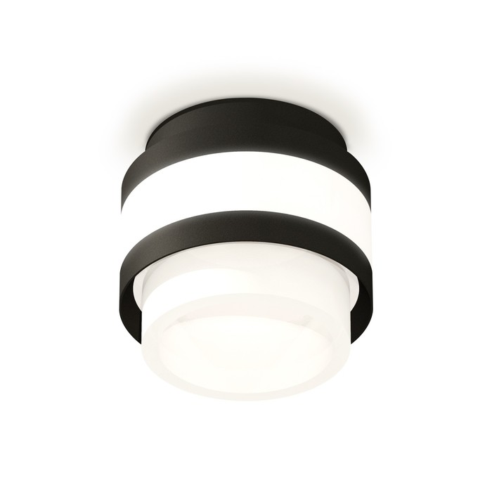 

Светильник накладной с акрилом Ambrella light, XS8420001, GX53 LED 12 Вт, цвет чёрный песок, белый матовый