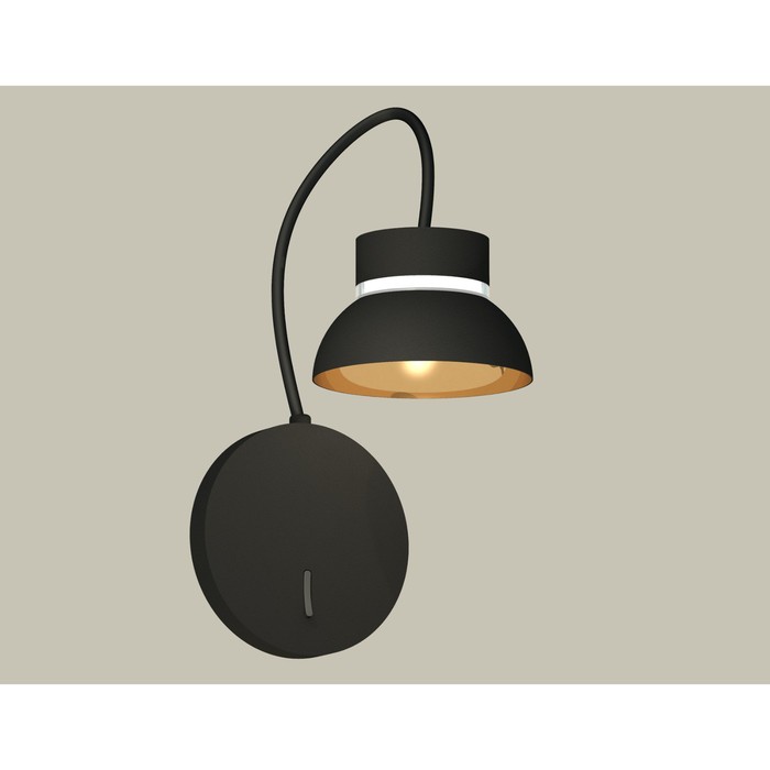 

Светильник настенный с выключателем Ambrella light, XB9596101, GX53 LED 12 Вт, цвет чёрный песок, золото жёлтое, прозрачный