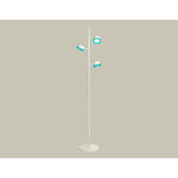 

Светильник напольный поворотный с композитным хрусталём Ambrella light, XB9812251, GX53 LED 12 Вт, цвет белый песок, голубой