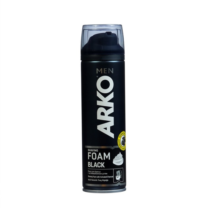 фото Набор подарочный мужской arko: пена для бритья black, 200 мл + гель после бритья black,100мл