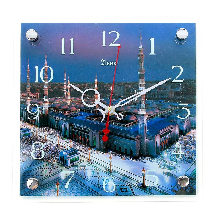 Часы настенные квадратные "Мекка", 25х25 см микс