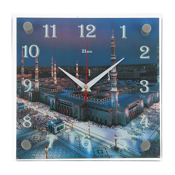Часы настенные квадратные "Мекка", 25х25 см микс