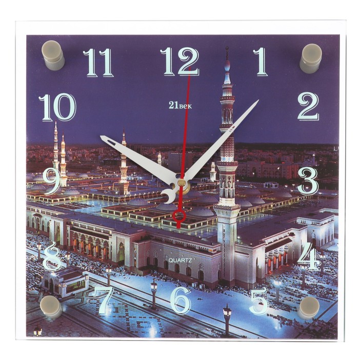 Часы настенные квадратные "Мекка", 25х25 см микс