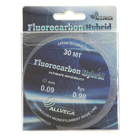 

Леска ALLVEGA Fluorocarbon Hybrid 0,09 мм, 30 м