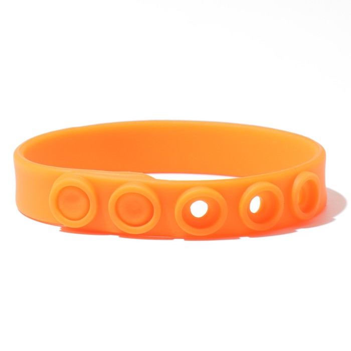фото Силиконовый браслет "ремешок", цвет оранжевый queen fair