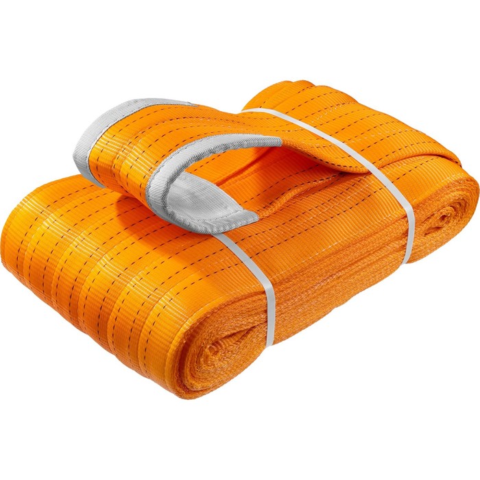 Строп текстильный петлевой «ЗУБР» СТП-10/8, длина 8 м, 10 тонн, оранжевый