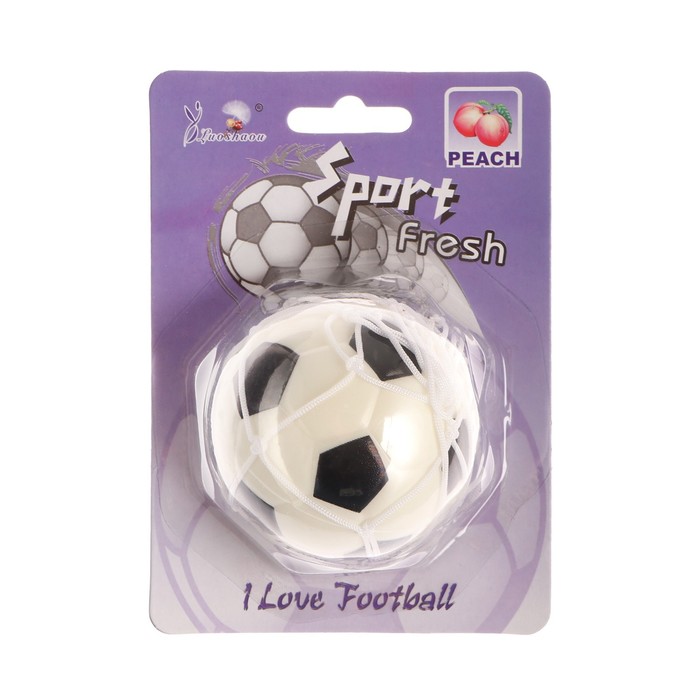 фото Ароматизатор подвесной, футбольный мяч, сочный персик