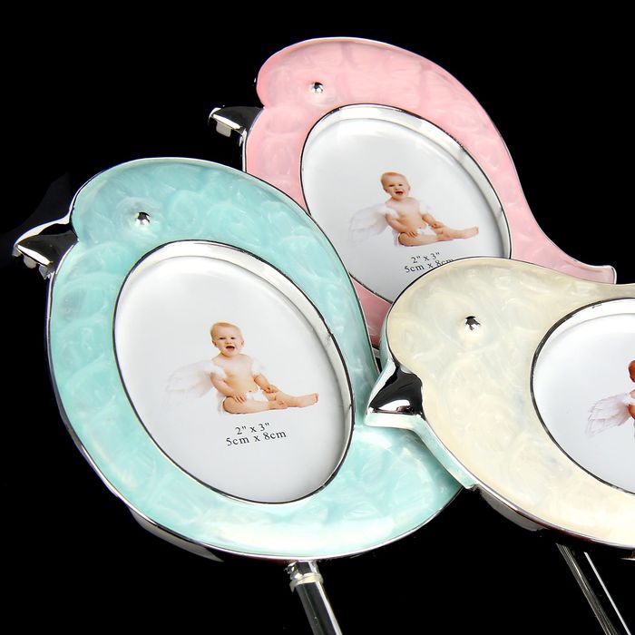 Фоторамка на 3 фото 5х5 см, 5х8 см "Птенчики" с эмалью