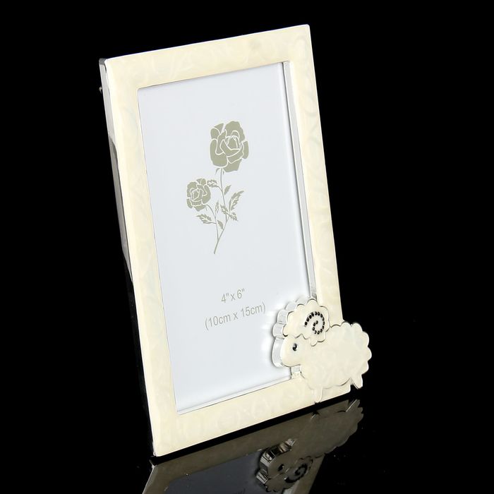 Фоторамка "Барашек" для фото 10х15 см, с эмалью