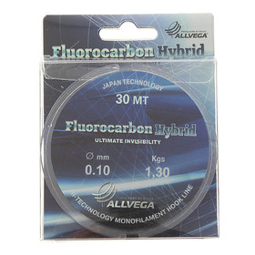 

Леска ALLVEGA Fluorocarbon Hybrid 0,10 мм, 30 м