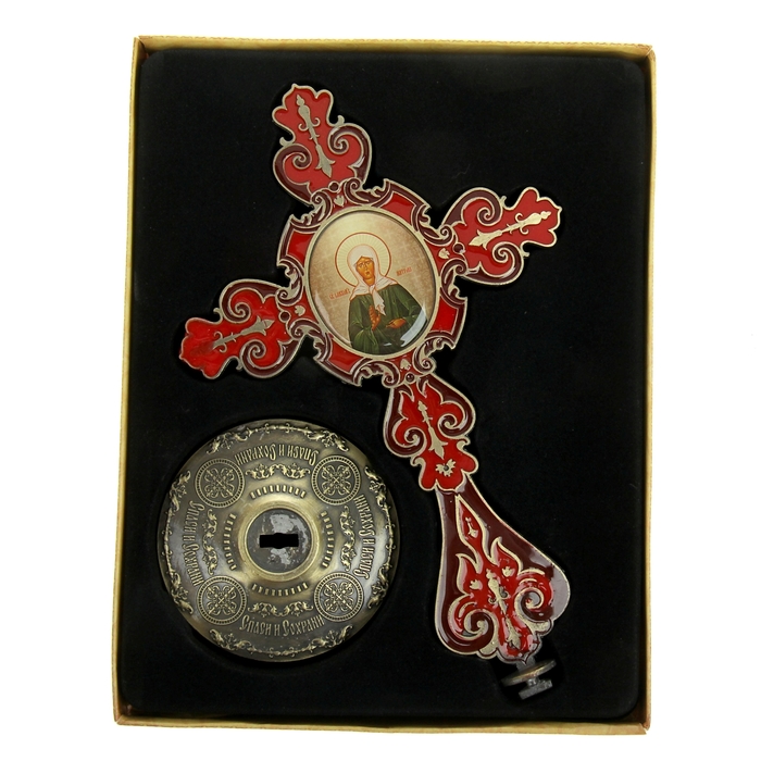 Крест на подставке с иконой "Блаженная Матрона Московская"