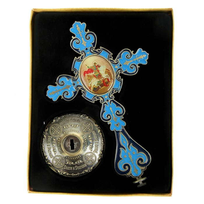 Крест на подставке с иконой "Великомученик Георгий Победоносец"