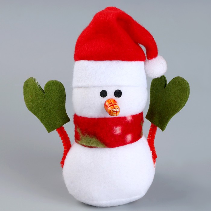 цена Мягкая игрушка Снеговик, 14 см, цвет МИКС