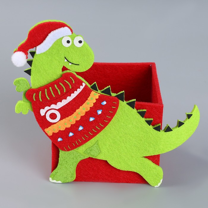 Карандашница «Новогодний динозавр/дракон» 13 × 15 × 7 см, МИКС карандашница единороги 7×5×8 см микс