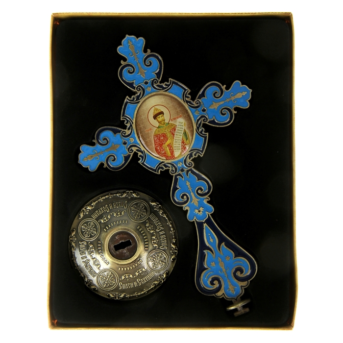 Крест на подставке с иконой "Страстотерпец Царь Николай"