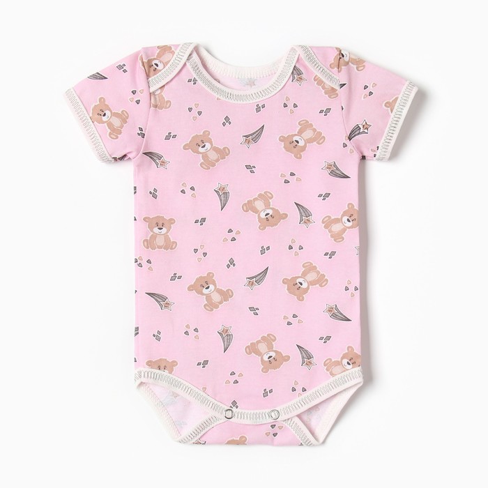 Боди Bloom Baby Мишки с кор. рукавом, р. 86 см, розовый