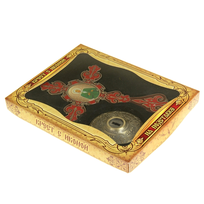 Крест на подставке с иконой "Блаженная Ксения Петербургская"