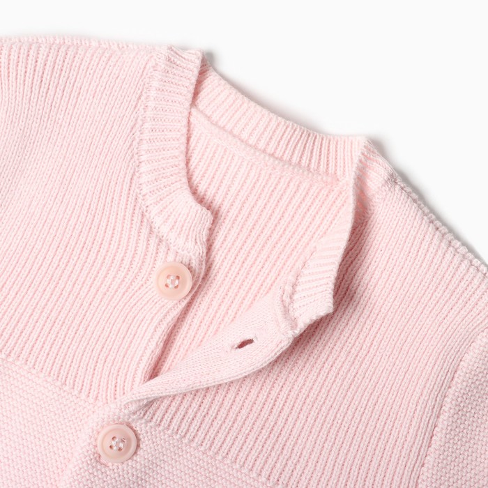 Костюм вязаный (джемпер, брюки), цвет розовый, рост 80