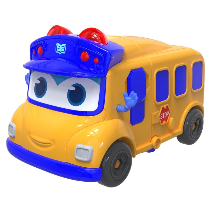 Машинка-трансформер Gogo Bus «Автобус», со светом и звуком пожарная машина трансформер gogo bus со светом и звуком ys3041в