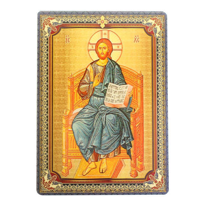 Икона "Господь Вседержитель ", 3D, с клеящейся основой