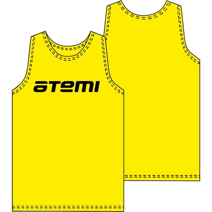 Манишка тренировочная детская Atemi, цвет желтый, ATRB-001JSS23-YLW, размер 128