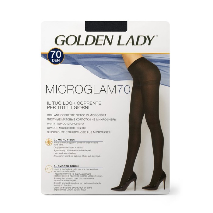 

Колготки женские Golden Lady Micro Glam, 70 den, размер 5, цвет nero