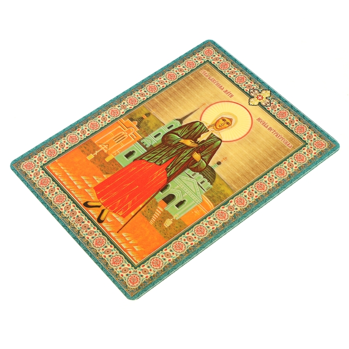 Икона "Святая Блаженная Ксения Петербургская", 3D, с клеящейся основой