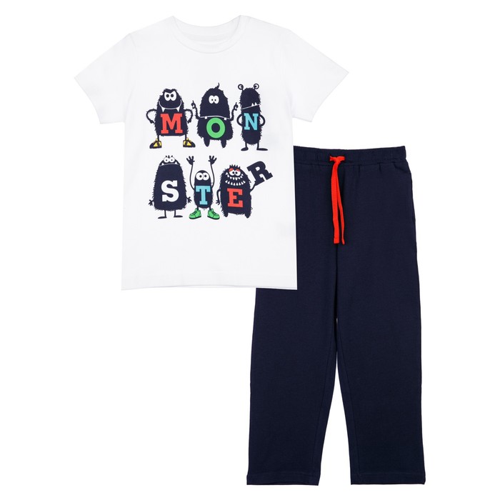 Комплект для мальчика: футболка, брюки, рост 116 см комплект пуловер брюки для мальчика рост 116 см цвет мультиколор