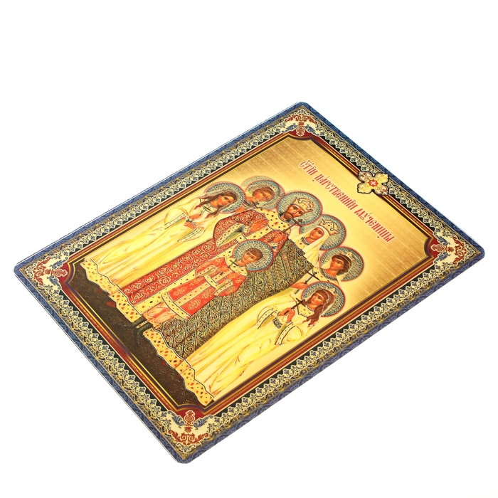 Икона "Святые Царственные Страстотерпцы", 3D, с клеящейся основой