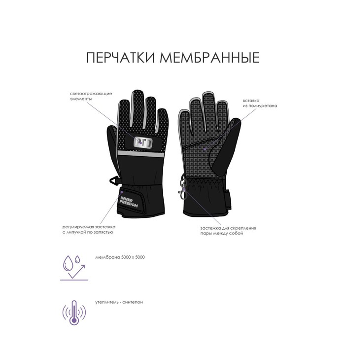 фото Перчатки для мальчика, размер 18 playtoday