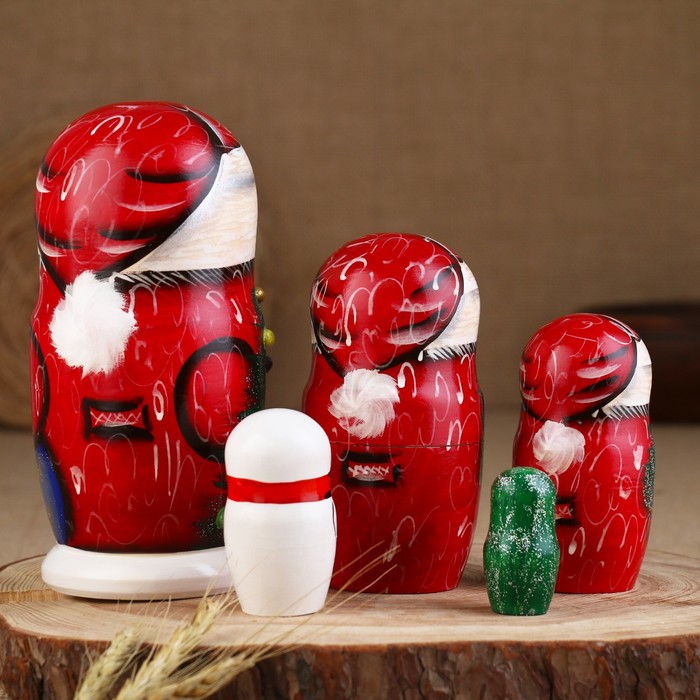 

Матрешка "Дед мороз", 5 кукольная, 16-18 см