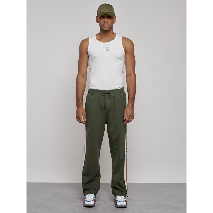 мужские брюки цвета хаки 50 размер Брюки спортивные мужские, размер 50, цвет хаки