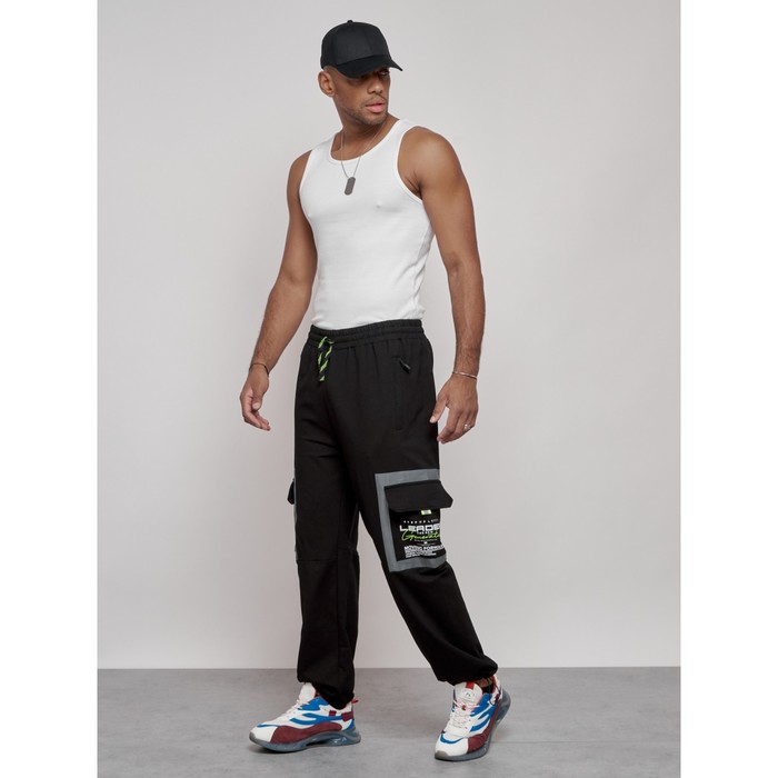 фото Брюки спортивные мужские, размер 52, цвет чёрный mtforce