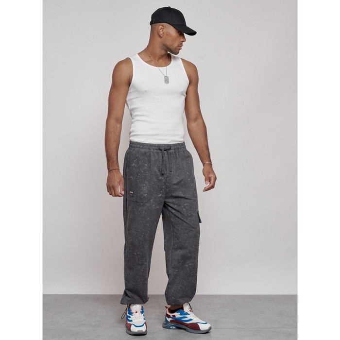 фото Брюки спортивные мужские, размер 56, цвет серый mtforce